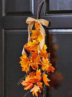 Autumn Leaves Tree Branch Door