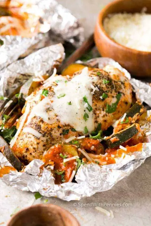 Parmesan Chicken Foil Packets