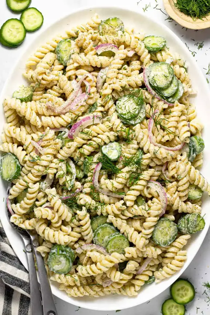 Vegan Cucumber Pasta Salad