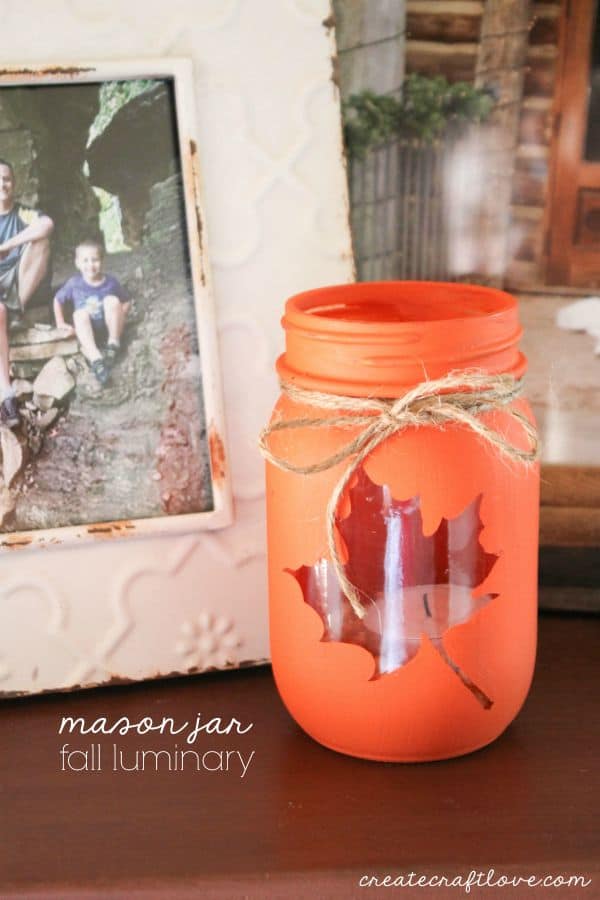 mason jar fall luminary