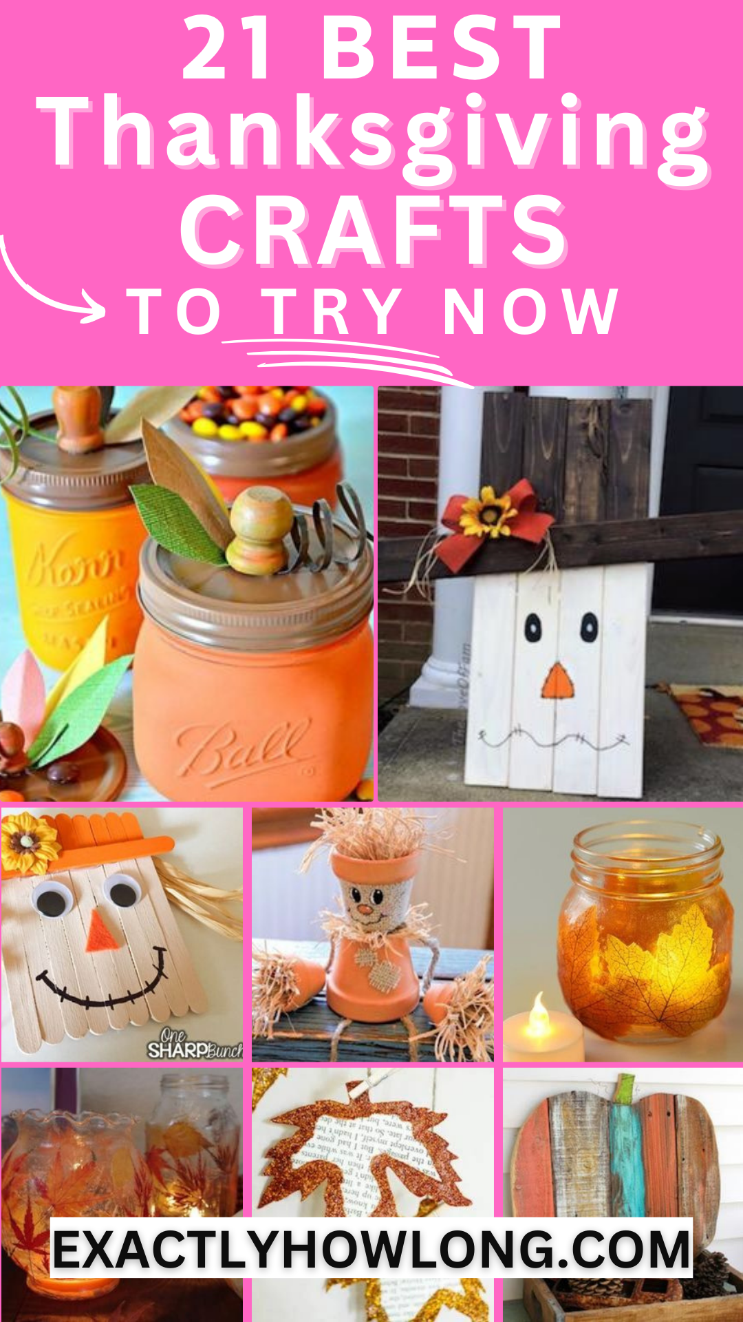 Easy and enjoyable Thanksgiving crafts for kids and adults to create at home