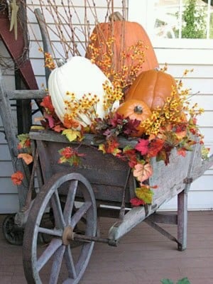 Fall Harvest Wheelbarrow