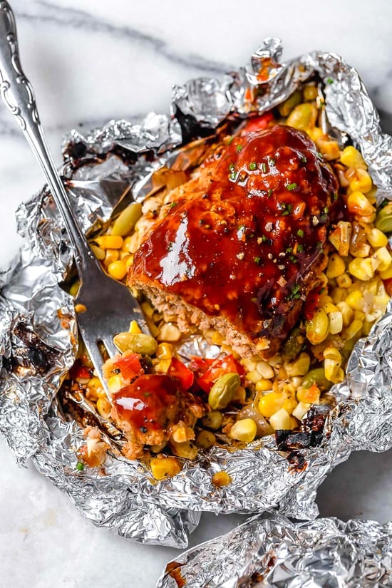 Campfire Meatloaf Dinner Foil 11