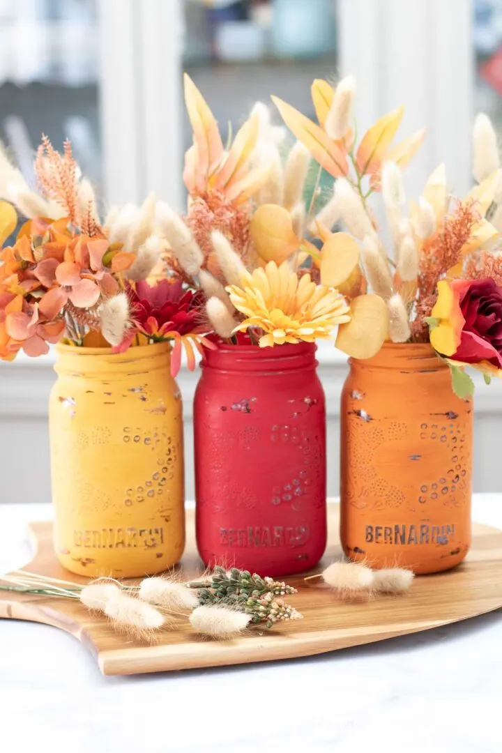 Chalk Painted Thanksgiving Mason Jars 9223