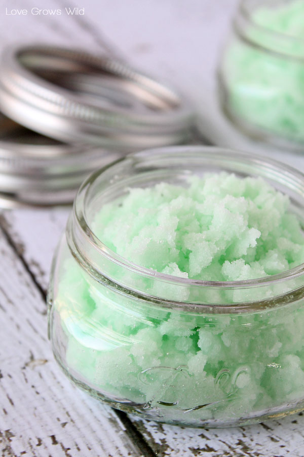 DIY Mint Sugar Scrub 5