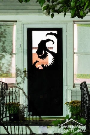 Oogie Boogie vinyl front door silhouette 