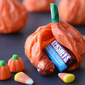 Tissue Paper Pumpkin Favors 