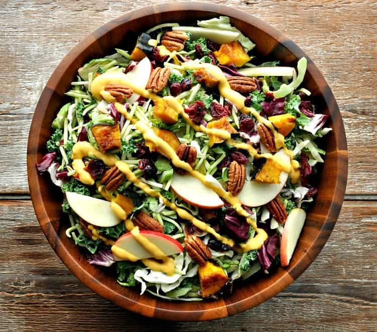 Fall Harvest Salad with Pumpkin Goddess Dressing 9