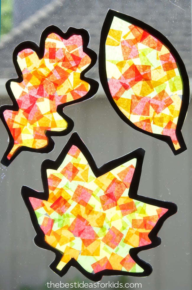 Fall Leaf Suncatchers