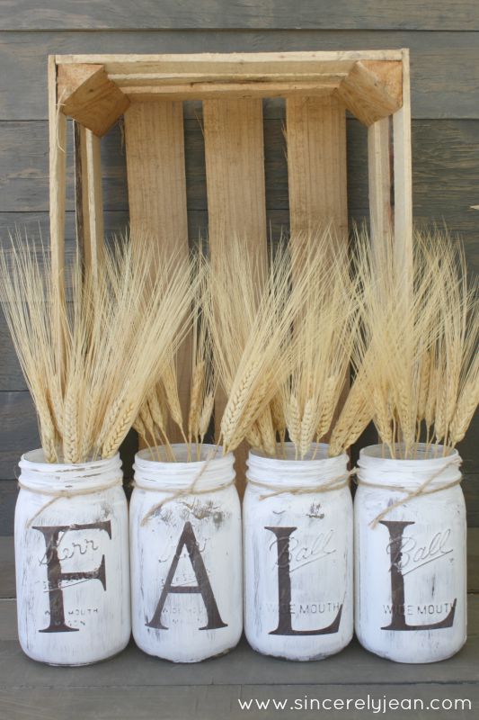 Fall Rustic Mason Jars