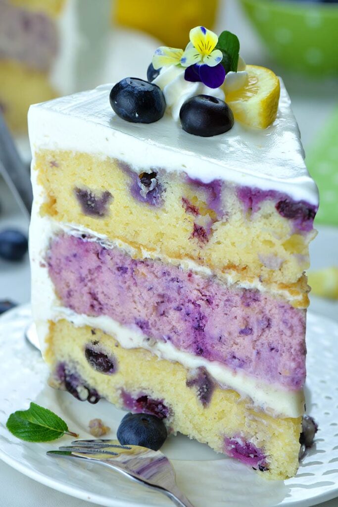 Lemon Blueberry Cheesecake Cake