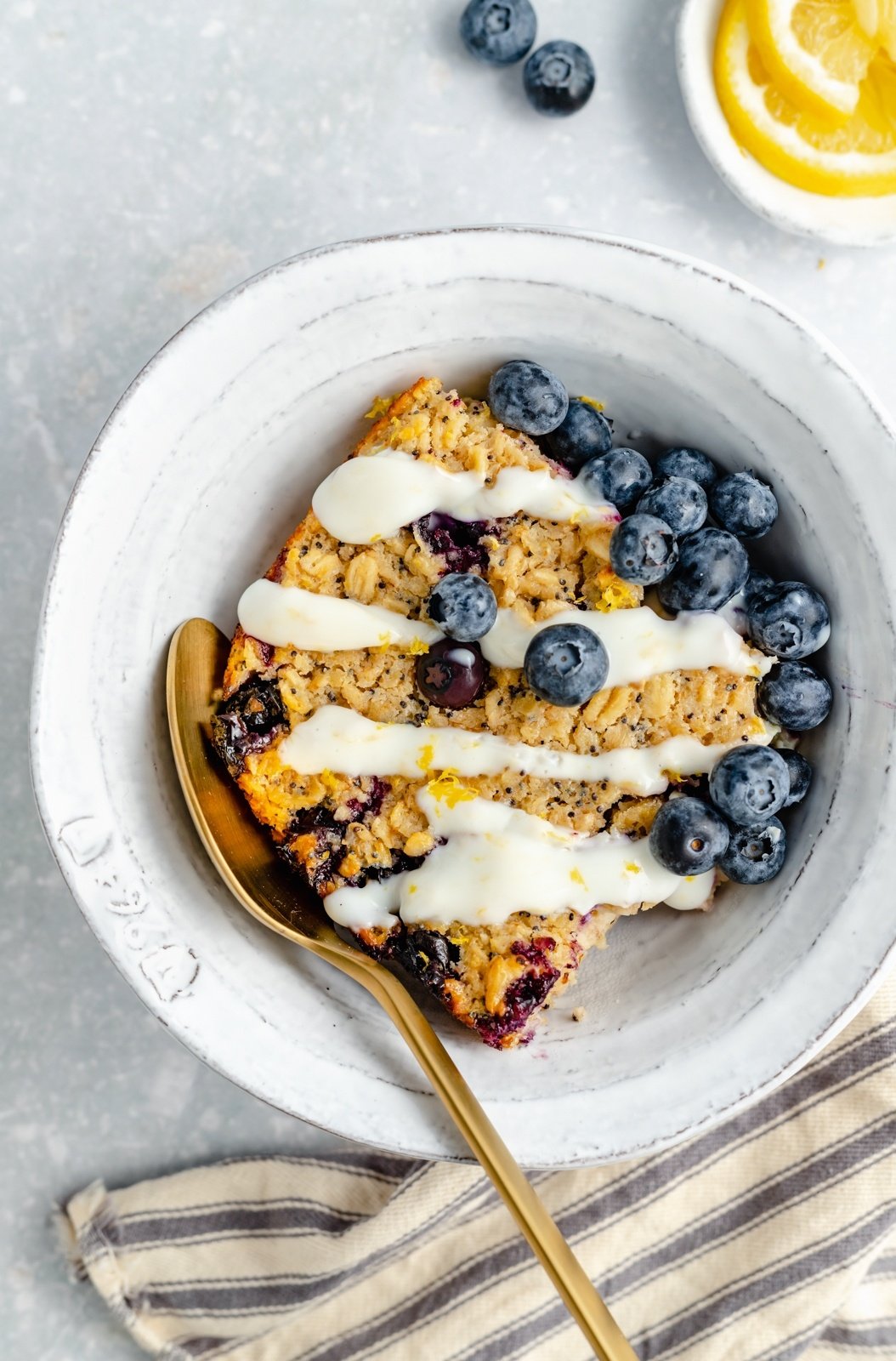 Lemon Poppyseed Blueberry Baked Oatmeal 7