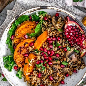 Lentil Mushroom Wild Rice Pilaf