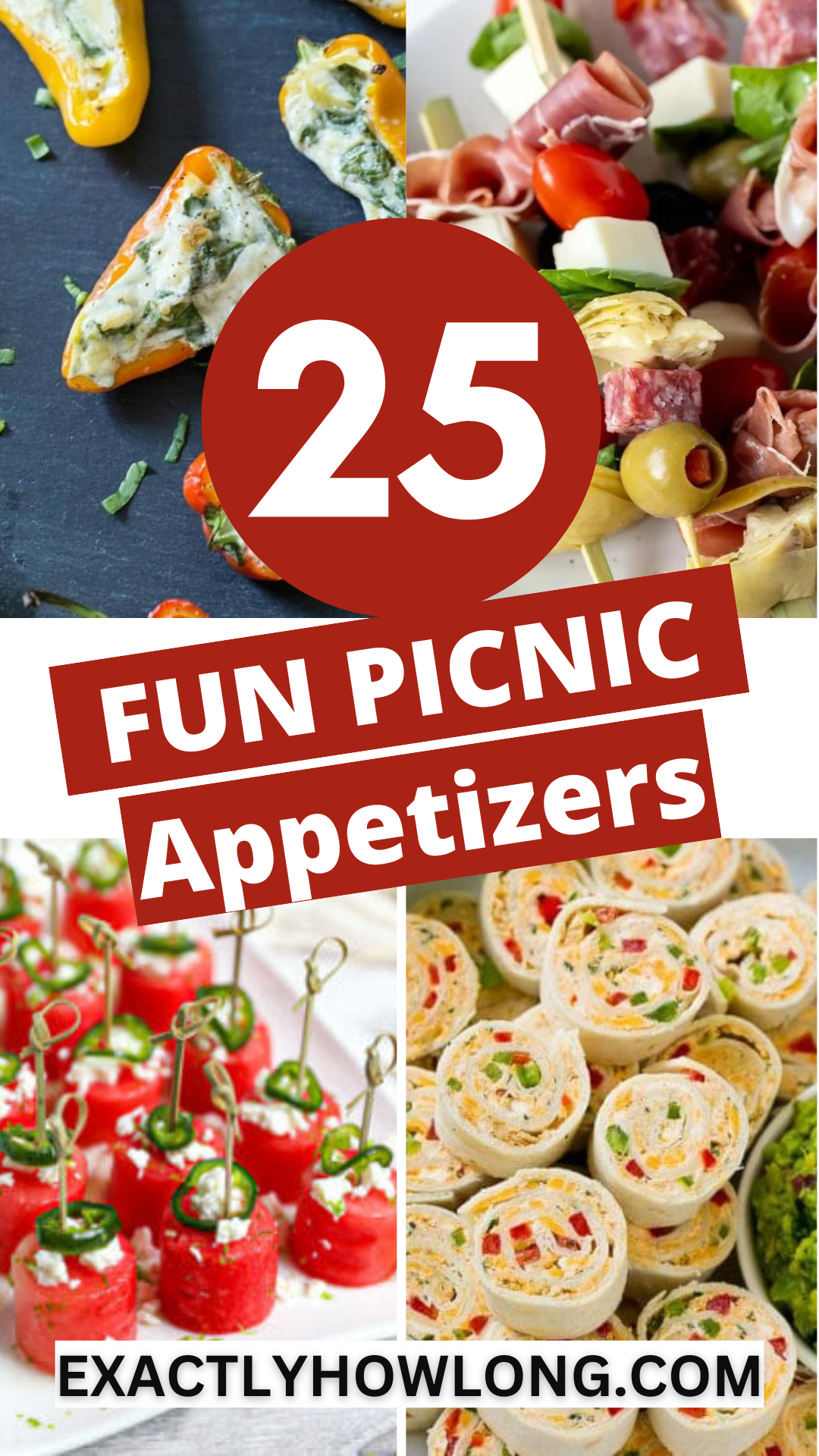 Simple picnic appetizers that can be prepared in advance for a large group.