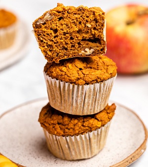 Pumpkin Apple Muffins Vegan GlutenFree FromMyBowl 1 2