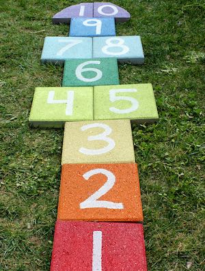 Rainbow Paver Hopscotch