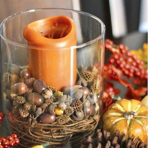 Pottery Barn Fall Candle Centerpiece