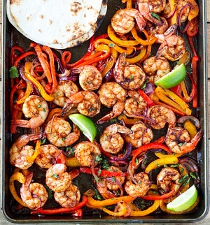 Sheet Pan Shrimp Fajitas 6