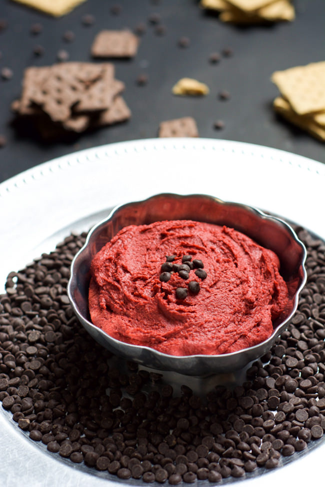 Skinny Red Velvet Cookie Dough Dip