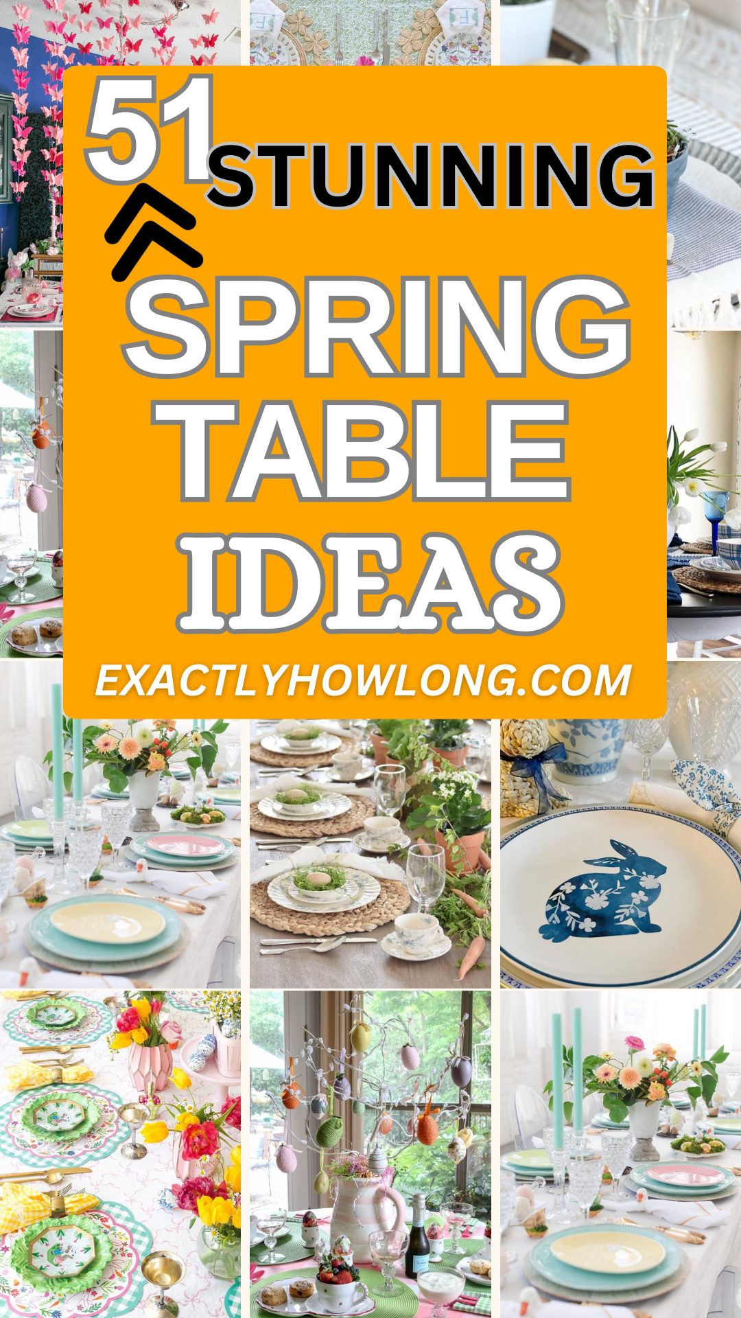 Affordable and stylish spring table decorations
