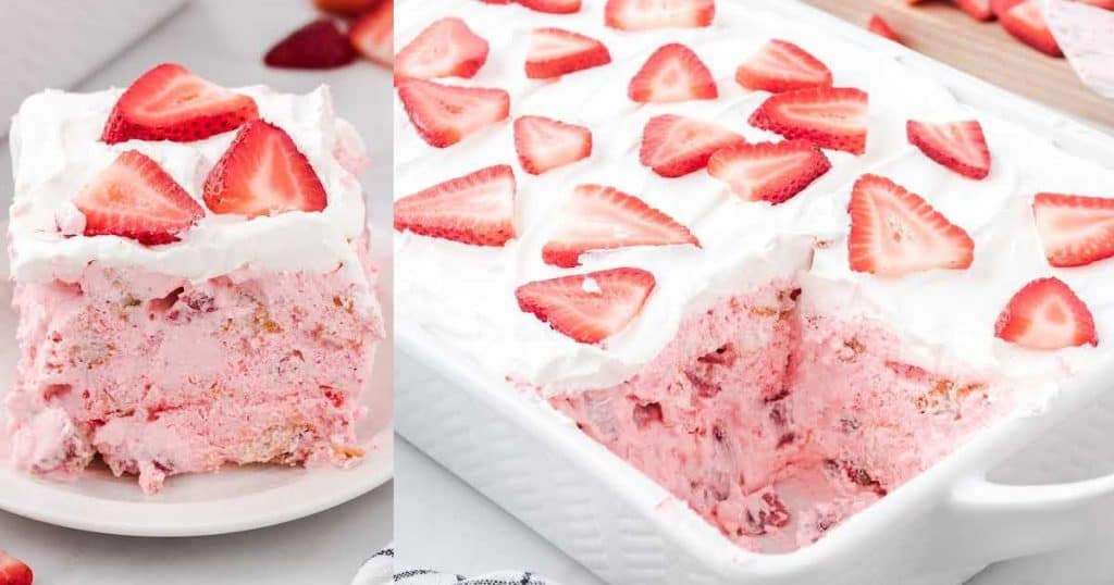 Strawberry Angel Food Cake facebook