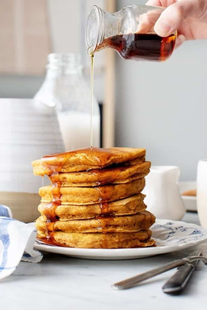 Fluffy Pumpkin Pancakes by Love and Lemons