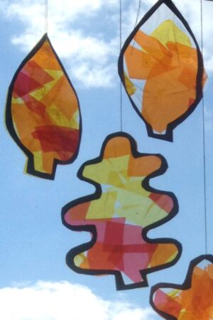 fall craft for kids autumn leaf suncatchers