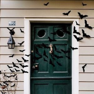 Felt Bat-Filled Front Door 