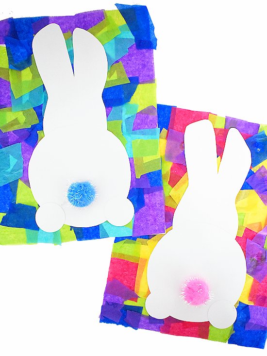 handprint bunny tail craft