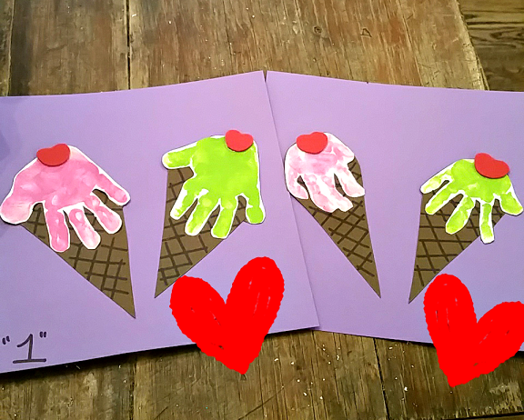 handprint ice cream kids craft summer