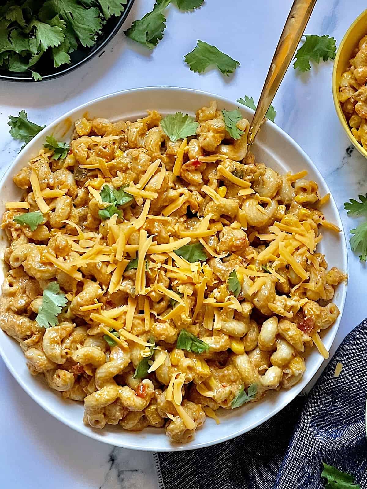 instant pot creamy taco pasta with chicken