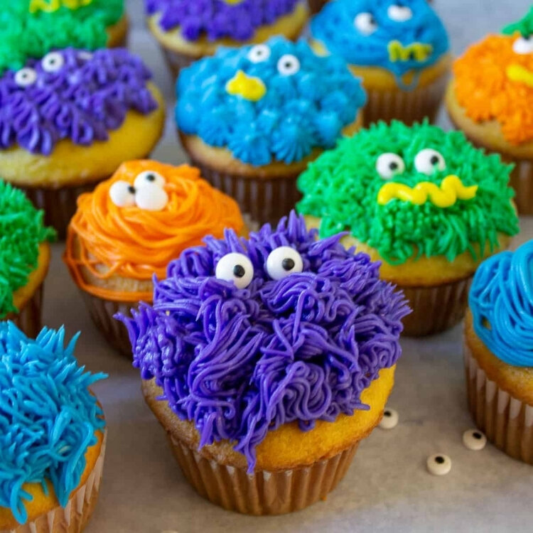 monster cupcakes