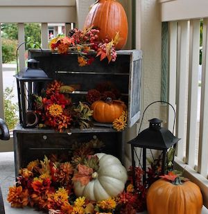 rustic Fall Crate Display