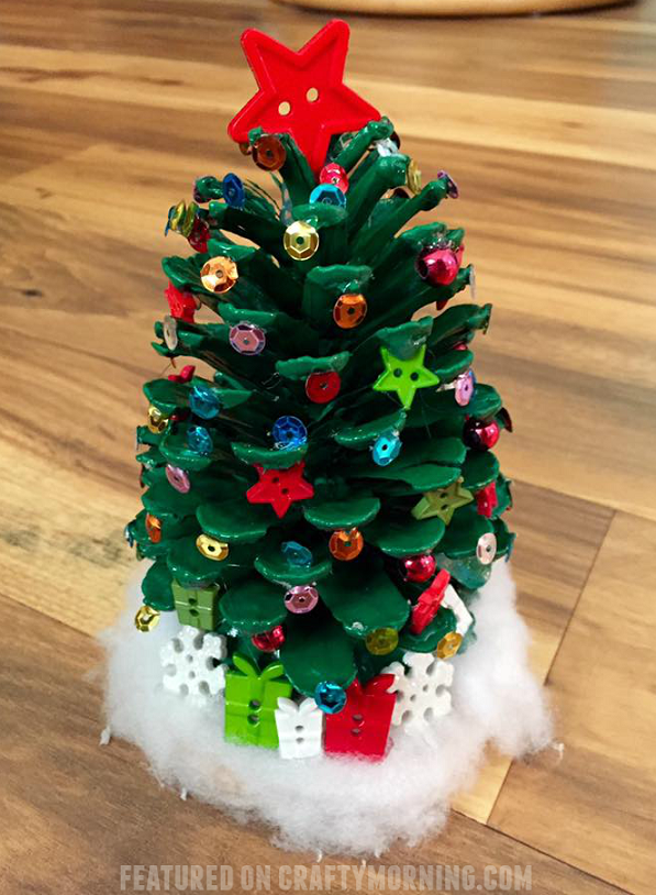 pinecone christmas tree kids craft