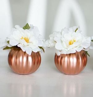 Copper Pumpkins Centerpiece