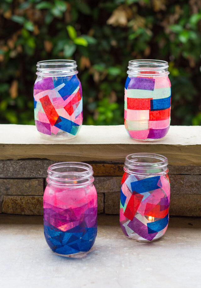 tissue paper confetti mason jar lanterns 1 e1566842561840