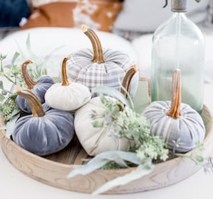 Fabric Pumpkins Centerpiece