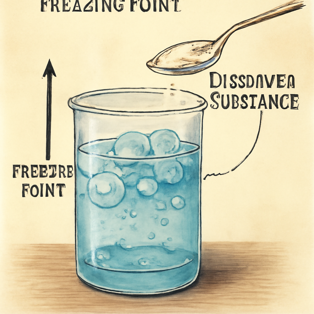 Freezing Point Depression illustration
